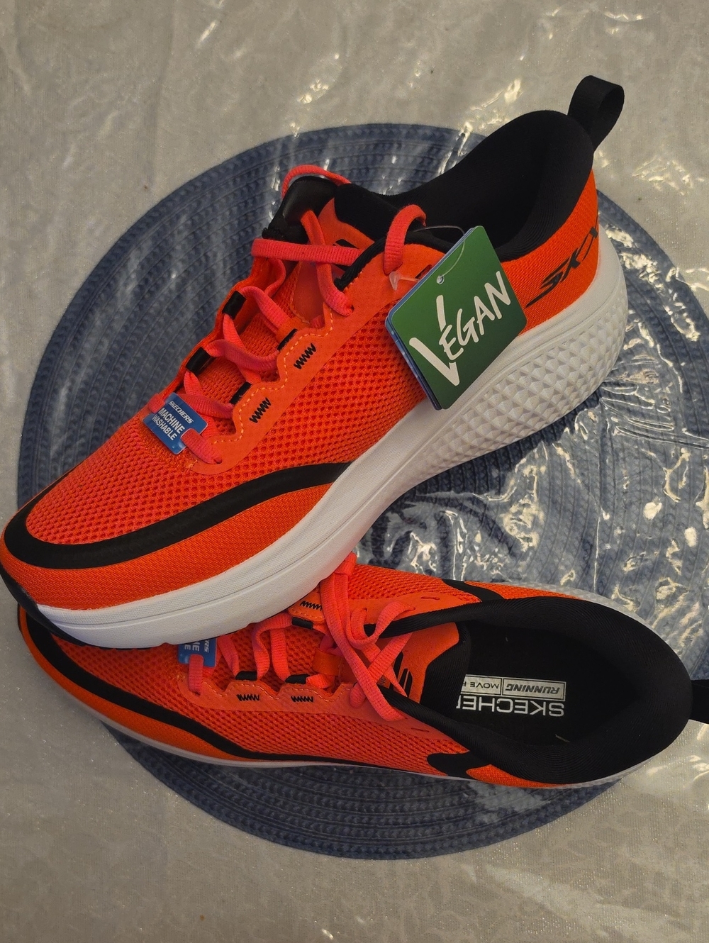Skechers Orange and Black Men's Athletic Sneakers